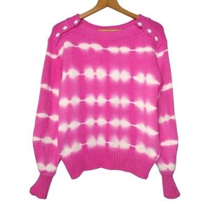 LoveShackFancy Pink and White Sweater
